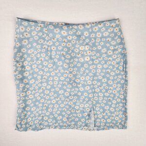 Aeropostale Womens Blue Skirt with White Flowers Size S - New